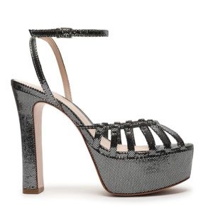 Schutz Angeline Metallic Leather Platform Sandal